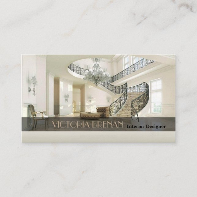 Innenarchitekt-Möbel-Wohnzimmer-Dekor Visitenkarte (Vorderseite)