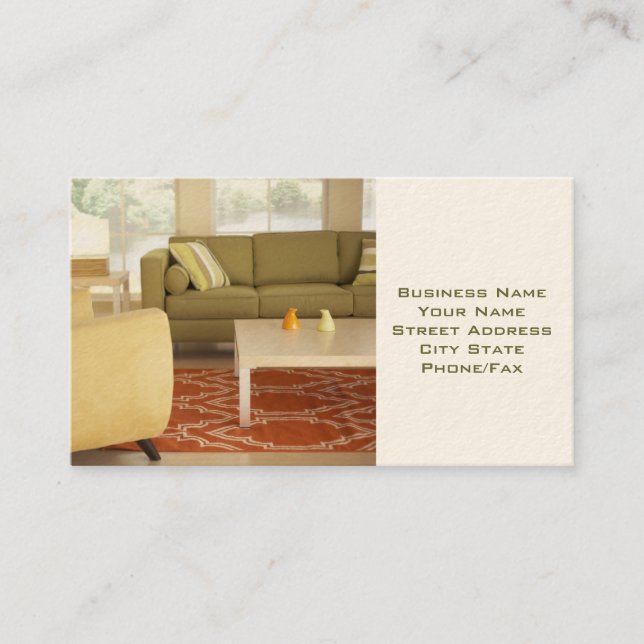 Innenarchitektin oder Visitenkarte (Vorderseite)