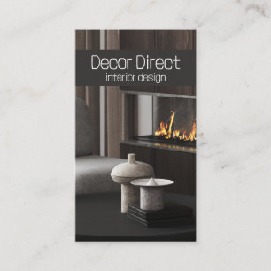 Innenarchitektur Designer Fireplace Business Card Visitenkarte