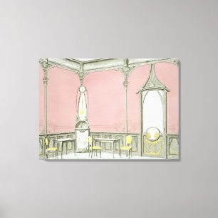 Innenarchitektur für eine Bierstube, Illustration Leinwanddruck