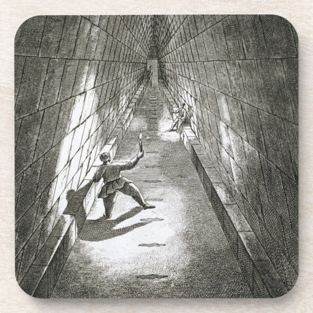Innenaufstieg einer Pyramide, c.1780 (Stich) Getränkeuntersetzer (Vorderseite)