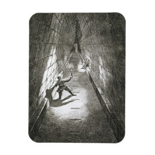 Innenaufstieg einer Pyramide, c.1780 (Stich) Magnet