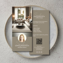 Innenausstatter Schriftname Foto QR Taupe