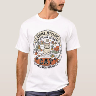 Innenausstattung Home-Styling Katze Innenausstattu T-Shirt