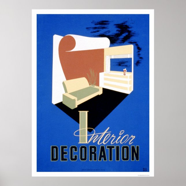 Innendekoration 1940 WPA Poster (Vorne)