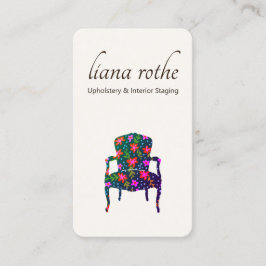 Innendekoration Floral Französischer Stuhl Design Visitenkarte