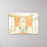 Innendesign für einen Speisesaal, Illustration für