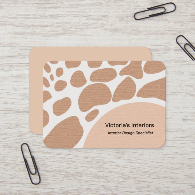 Innendesignspezialist Visitenkarte (Vorderseite/Rückseite Beispiel)