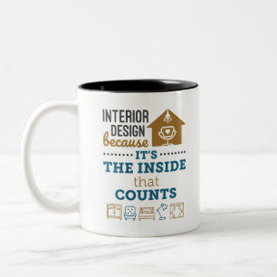 Innengestaltung, weil es die Innen ist, die zähle Zweifarbige Tasse