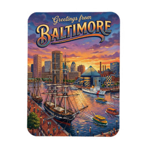 Innenhafen, Baltimore USA Magnet