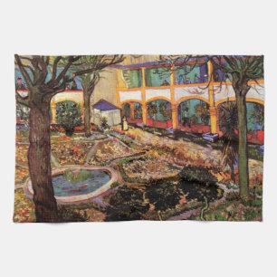Innenhof des Hospitals in Arles von Vincent van Go Geschirrtuch