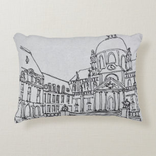 Innenhof von La Sorbonne Universität von Paris Dekokissen