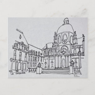 Innenhof von La Sorbonne Universität von Paris Postkarte