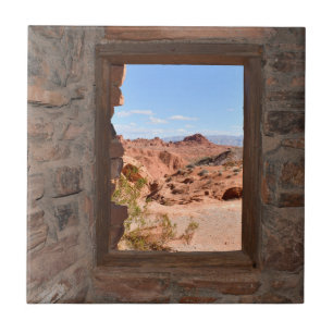 Innenkabine mit Aussicht auf das Feuertal Fliese