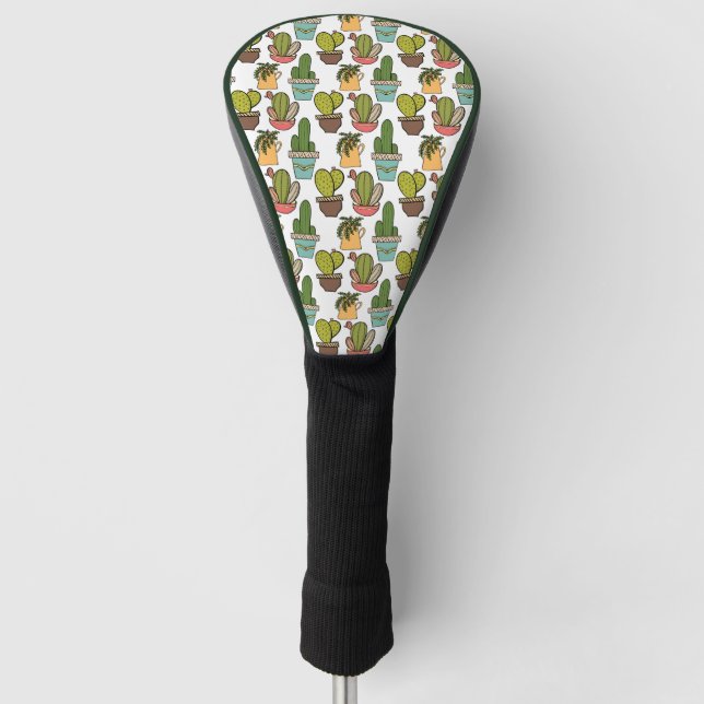 Innenkakteen und Sukkulente im Rohrmuster Golf Headcover (Vorderseite)