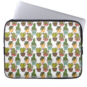 Innenkaktus u. Succulents im Topf-Muster Laptopschutzhülle