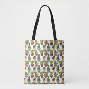 Innenkaktus u. Succulents im Topf-Muster Tasche
