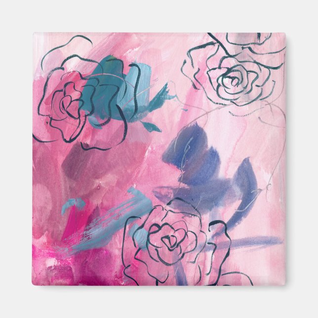 Innenmusik - Blumenskizze Magnet (Vorne)