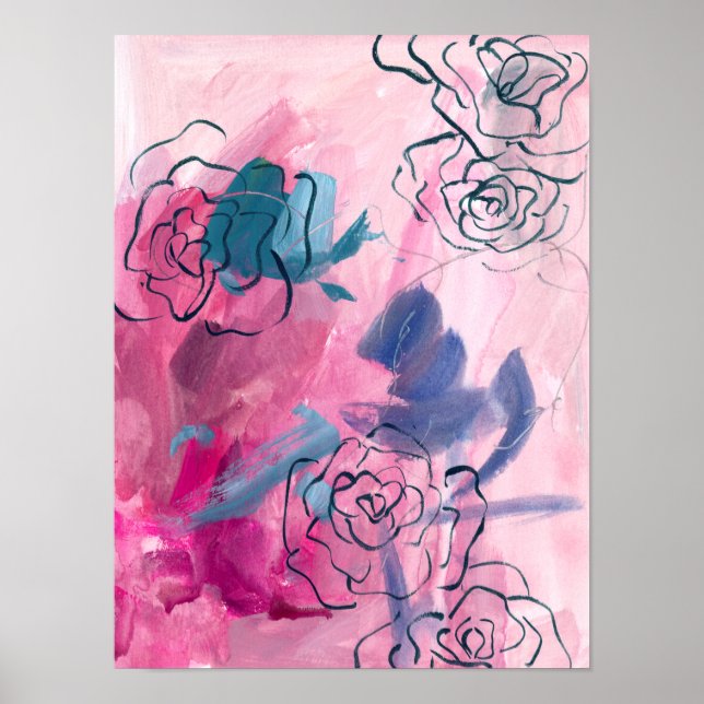 Innenmusik - Blumenskizze Poster (Vorne)