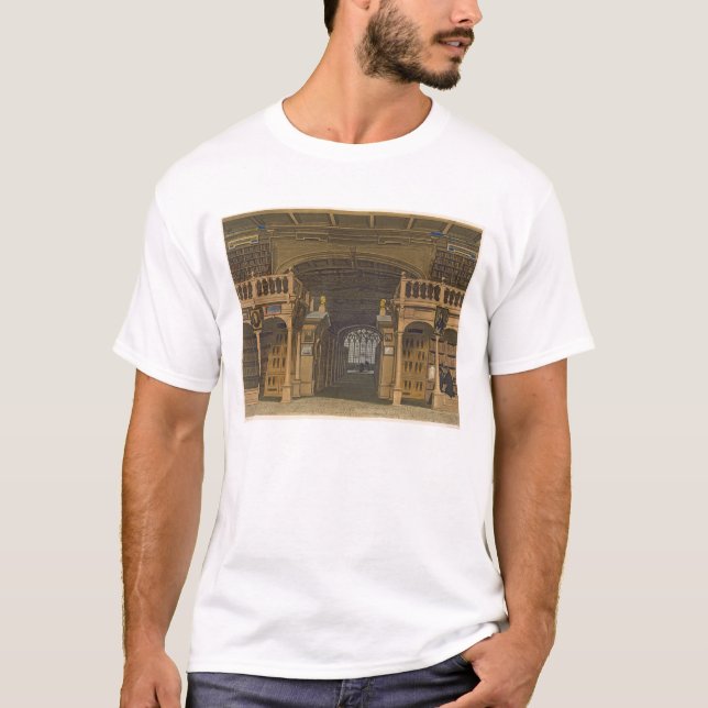 Innenraum der Bodleian Bibliothek, Illustration T-Shirt (Vorderseite)