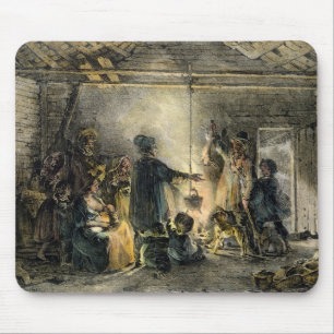 Innenraum der Hütte eines Grubenarbeiters Mousepad