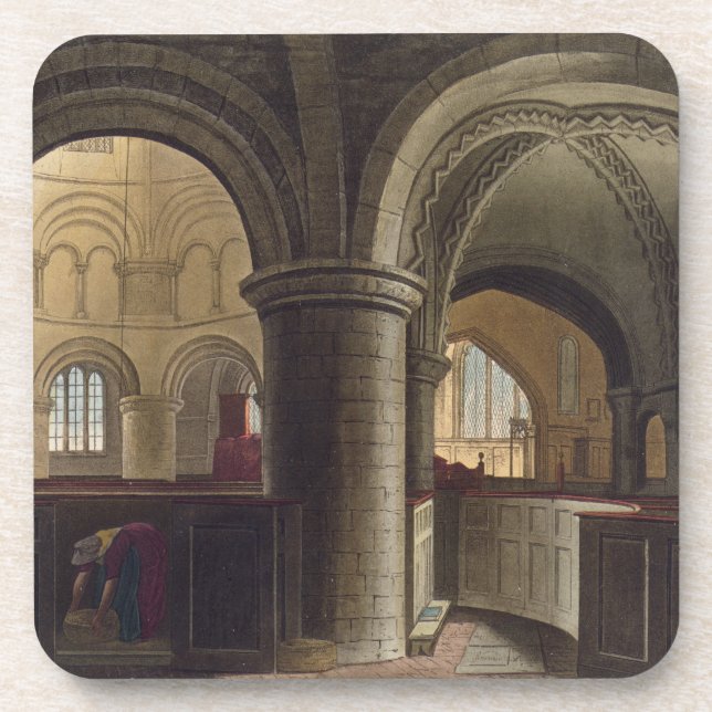 Innenraum der Kirche des heiligen Sepulchre, Camb Untersetzer (Vorderseite)