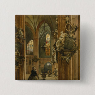 Innenraum der Kirche von Sankt Nikolaus, Berlin Button