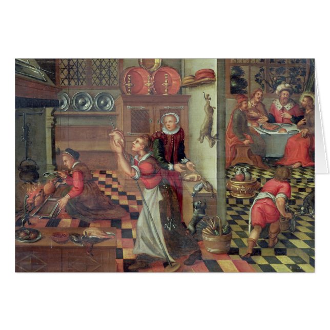 Innenraum der Küche, das Abendessen bei Emmaus (Vorderseite (Horizontal))