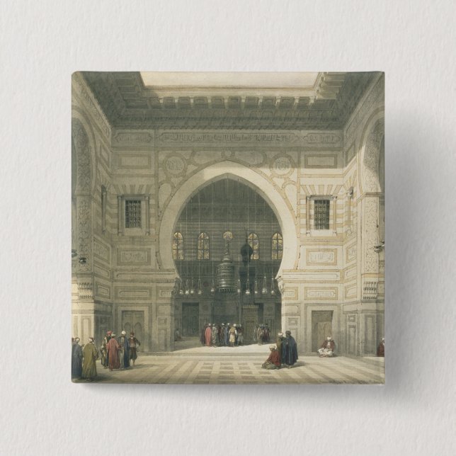Innenraum der Moschee des Sultans Hasan, Kairo, Button (Vorderseite)