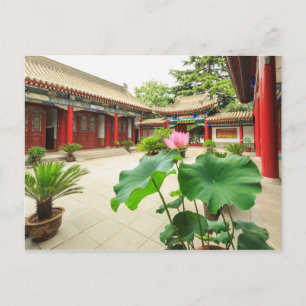 Innenraum der Pagode in China Postkarte