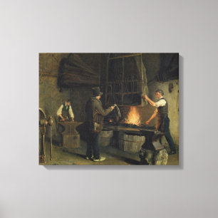 Innenraum der Schmiede, 1837 Leinwanddruck