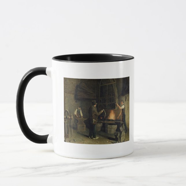 Innenraum der Schmiede, 1837 Tasse (Links)