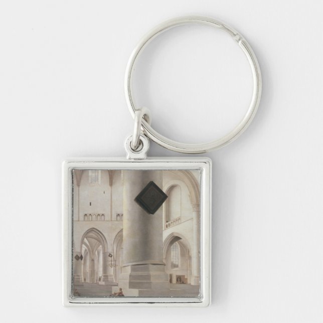 Innenraum des Grote Kerk, Amsterdam, c.1637 Schlüsselanhänger (Vorne)