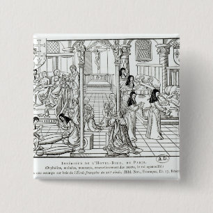 Innenraum des Hotel Dieu Krankenhauses Button