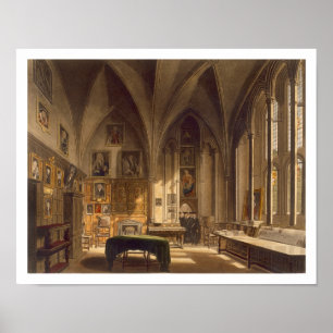 Innenraum des Kapitel-Hauses, Illustration von t Poster