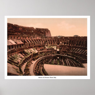 Innenraum des Kolosseums, Rom, Italien Poster