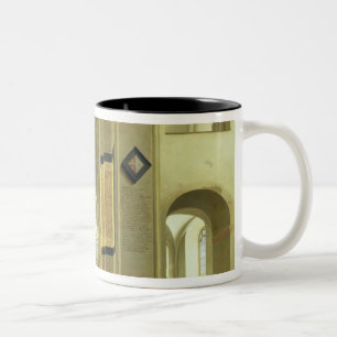 Innenraum des Marienkirche in Utrecht, 1638 Zweifarbige Tasse
