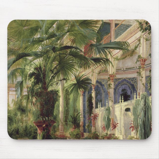 Innenraum des Palmen-Hauses in Potsdam, 1833 Mousepad (Vorne)