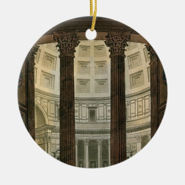 Innenraum des Pantheons, Rom, von 'Le Costume A Keramik Ornament (Vorne)