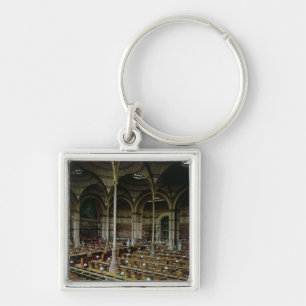 Innenraum des "Salle DES Imprimes", 1868 Schlüsselanhänger