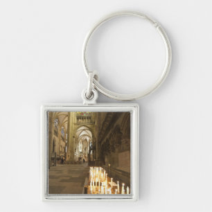 Innenraum des St. Petersdoms in Regensburg Schlüsselanhänger