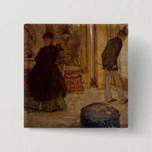 Innenraum Edgar Degass   mit zwei Zahlen, 1869 Button