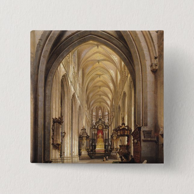 Innenraum einer Kirche, 1840 Button (Vorderseite)