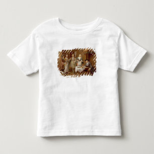 Innenraum einer Küche mit den Zahlen, die Wein Kleinkind T-shirt