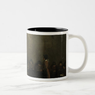 Innenraum einer Schule für verwaiste Mädchen, 1850 Zweifarbige Tasse