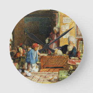 Innenraum einer Schule, Kairo, 1890 (w/c) (sehen Runde Wanduhr