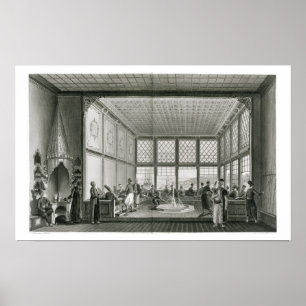 Innenraum eines allgemeinen Cafés in Poster