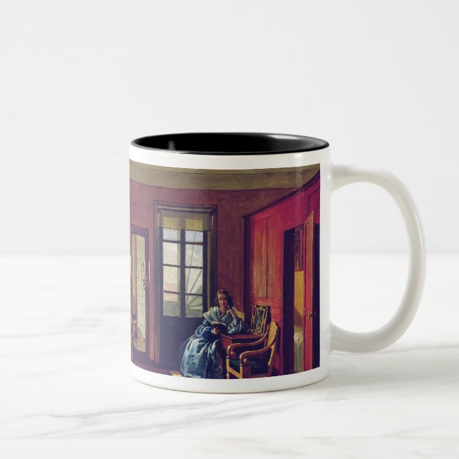 Innenraum eines Dachbodens Zweifarbige Tasse (Rechts)