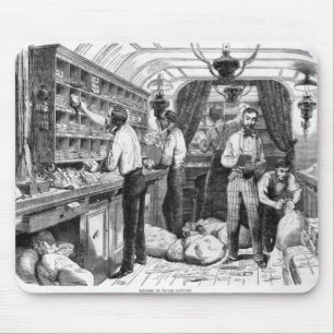 Innenraum eines französischen Bahnpostlastwagens Mousepad