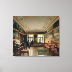 Innenraum eines Herrenhauses, 1830s Leinwanddruck